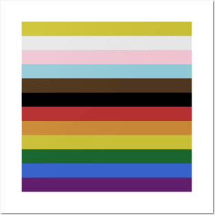 Progress Pride Flag LGBTQI+ Colorful Diversity Posters and Art